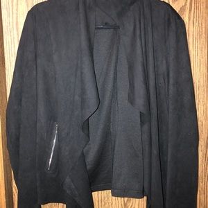 Faux suede blazer